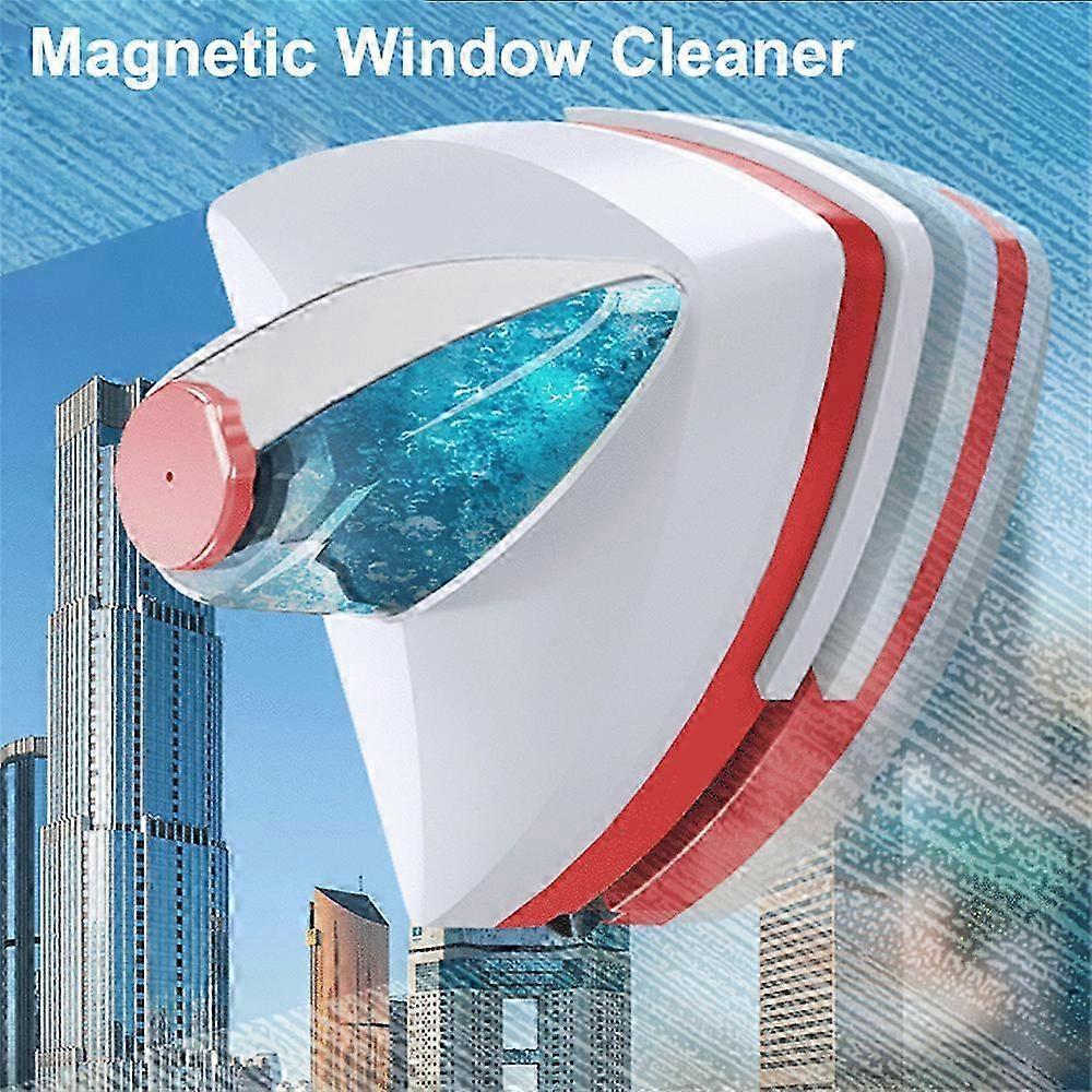 Automatic Double-Sided Magnetic Window Cleaner with Drainage Wiper Household Glass Cleaning Tool for Effortless Window Washing