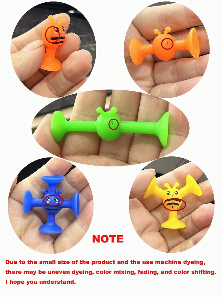 Bees Suction Cup Toy, Soft Building Blocks Pop Sucker,Small Throw Darts Set,Parent-child Interactive Game, Gift for Kids