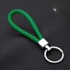 Unisex DIY PU Leather Braided Keychain Woven Rope Pendant Key Ring for Car Bag