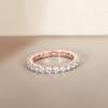 Anello Classico Pavé di Diamanti: Placcato Oro Bianco, Regalo Versatile e Lussuoso per San Valentino per Donne