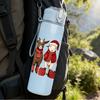 1PC Three Santa Reindeer Cartoon 750ml Color Plastic Sports Water Bottle Leakproof Flip Straw Lid Suitable for Sports Office Home Use