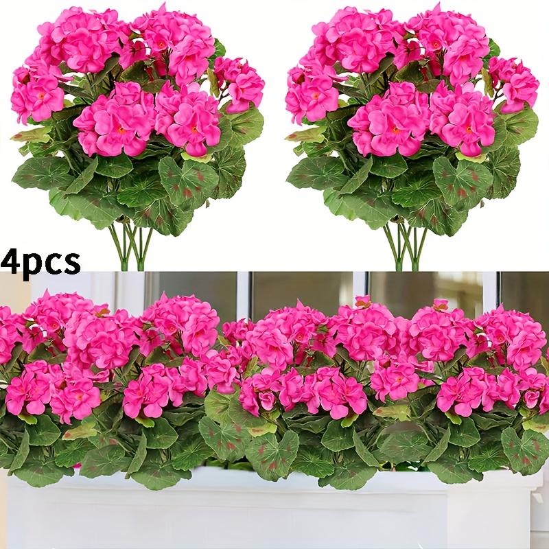 

4 шт. Искусственный цветок Практичный букет бегонии Современный имитированный Модный Зеленые растения Домашнее украшение Шелковый цветок розы красного