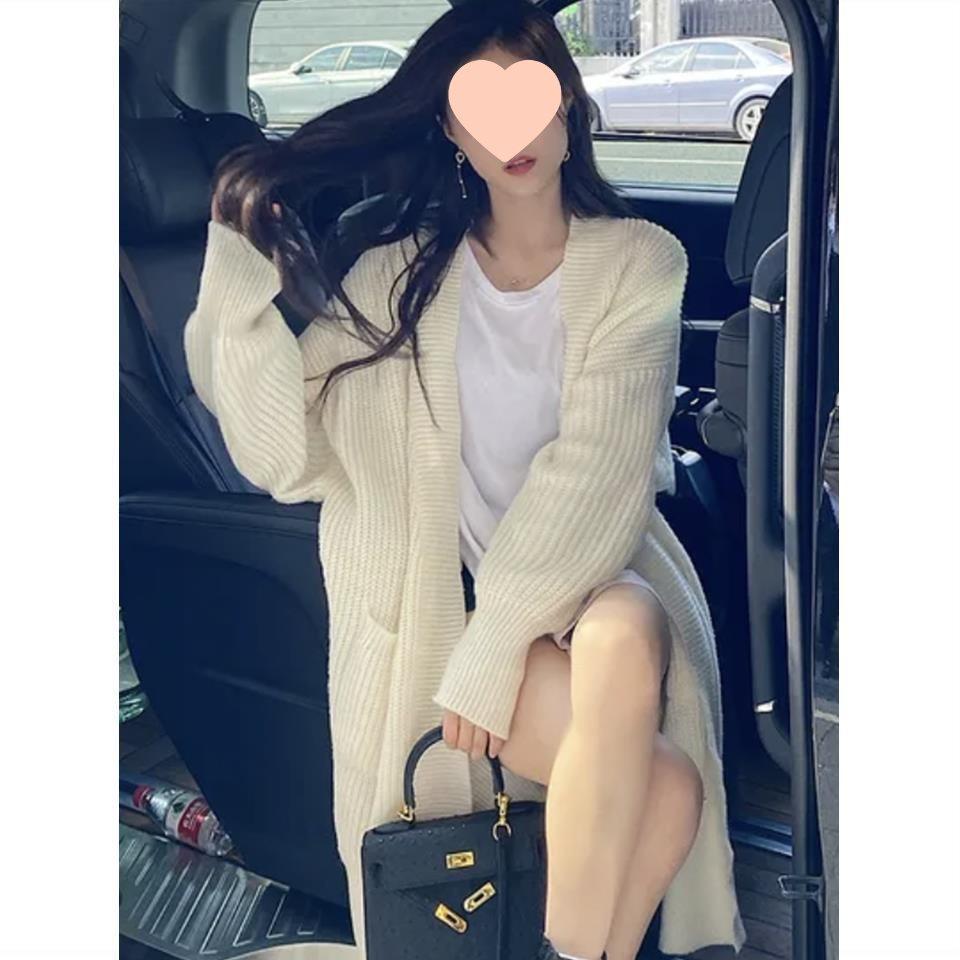 Korejský pletený kardigan střední délky: Jarní/Letní Móda, Všestranná & Stylová