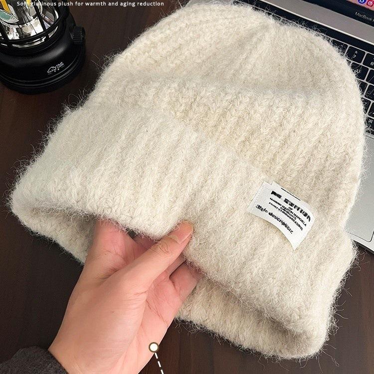Cat ears wool hat women's autumn and winter new warm cute knitted hat thickened versatile cold hat