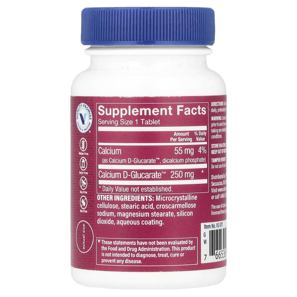 Calcium D-Glucarate™ for Women, 250Mg, 60 Tablets