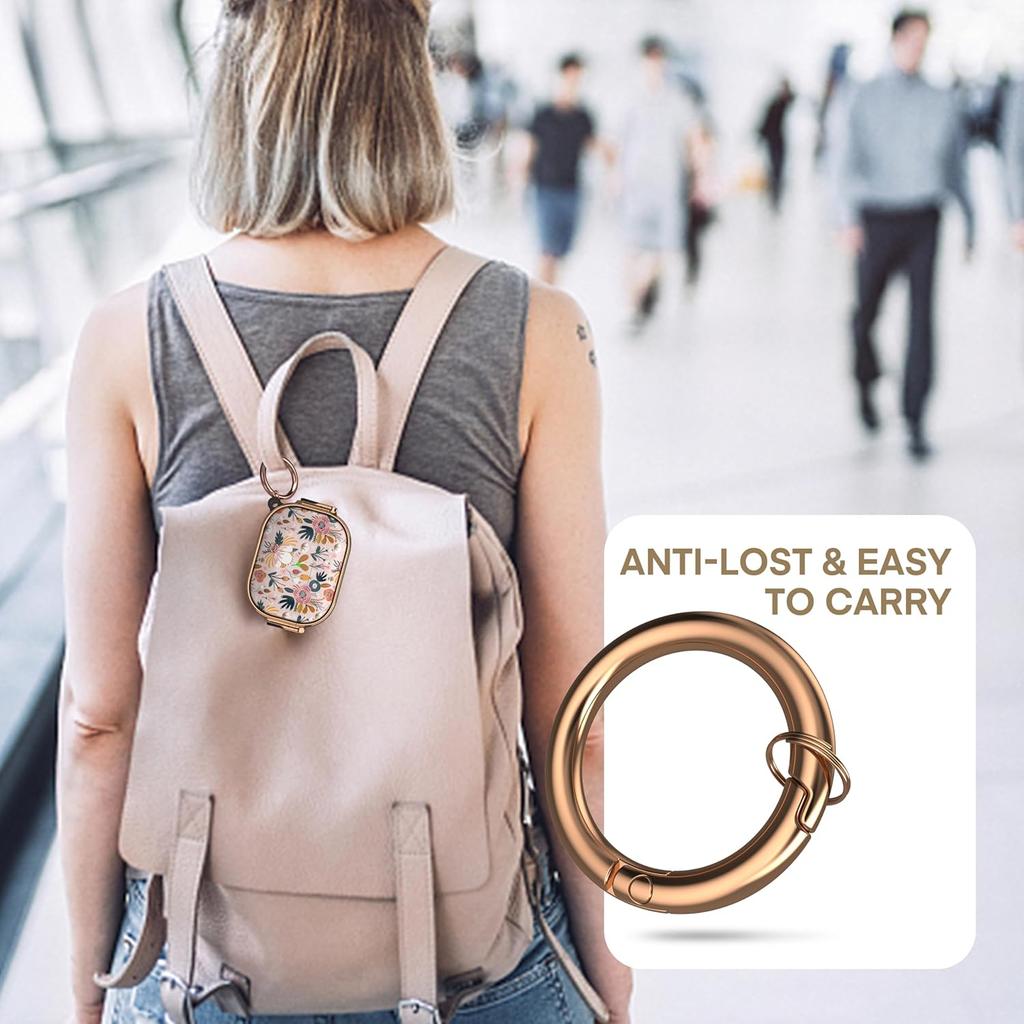 Maxjoy for AirPods Pro 3rd Generation Case with Lock, Flower AirPods Pro 3 Case Lock Protective Hard Cute AirPod Pro 3 Cover for Women Men with