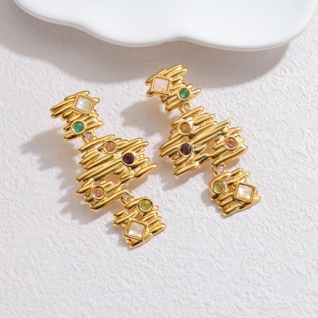 Atoztide Nouvelle Boucle d'Oreille Cœur Imprimé Léopard Vintage pour Femmes Acier Inoxydable Boucles d'Oreilles Statement Pierre Brillante Cadeau de Bijoux de Noël