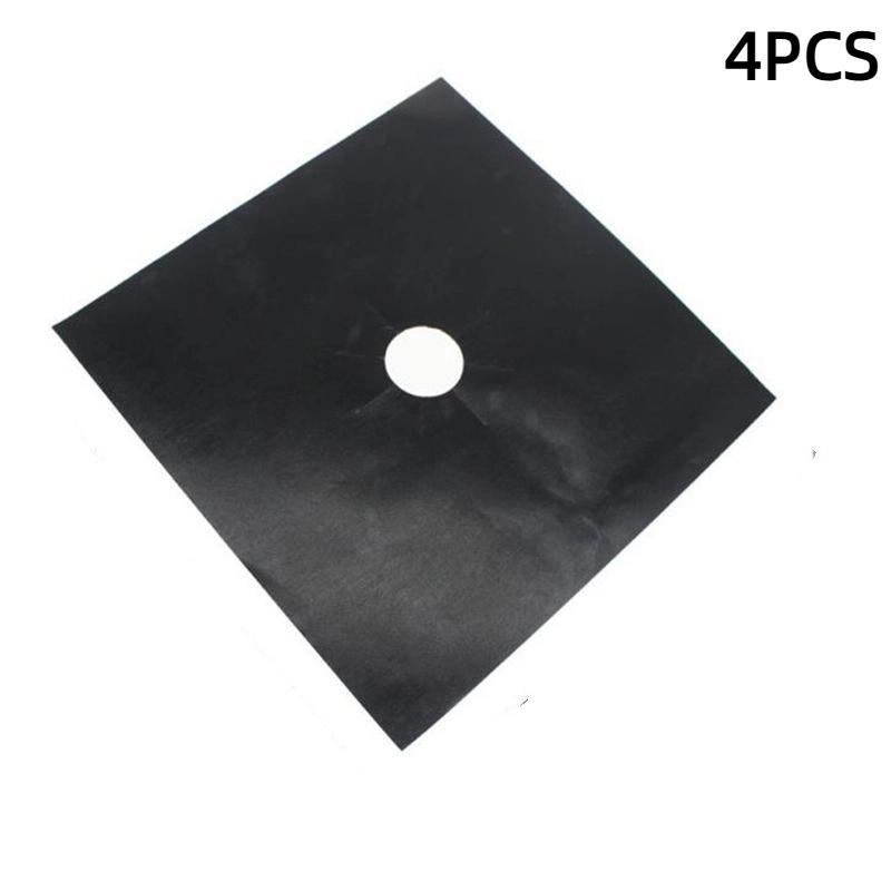 4Pcs Heat-Resistant Stove Burner Covers Reusable, Non-Stick Stove Burner Covers Protector 10.6'' X 10.6''