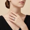 Minimalist Style S925 Stersling Silver White 5CT Emerald Cut 4-Prong Promise Ring VVS Moissanite Solitaire Ring for Women