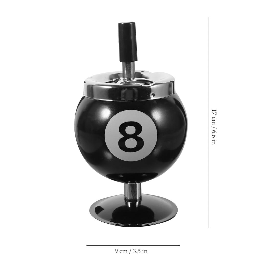 Simulation Billiard Metal Ashtray Personalized Home Decoration Anti-scratch Wear-resistant Easy To Clean Desktop Small Items