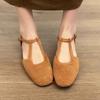 Fashion High Quality Faux Suede Flat Sandals Women Retro Woven Roman Sandals Fashion Cozy Ankle Strap Buckle Design Brand Casual Shoes