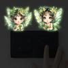 Glow-In-The-Dark Switch Stickers Purple Star Green Fairy Design Self-Adhesive Removable Pvc Wall Sticker Home Decor Luminous Art