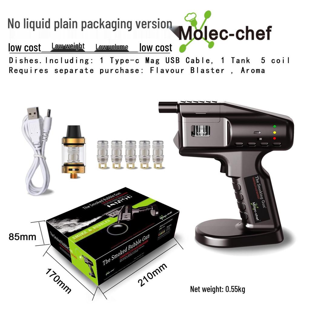 Spanish Molecular Gastronomy Smoked Bubble Gun for Creative Cocktails and Aromatic Dishes