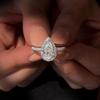 Meier Creative sparkling drop-shaped zircon wedding ring women's wedding jewelry