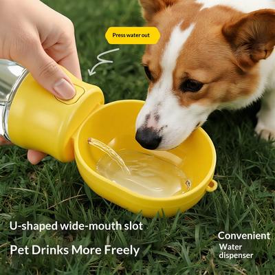 Bouteille d'eau pour chien 2 en 1 Contenant à nourriture Étanchéité Tasse à eau pour animal de compagnie Distributeur d'eau portable pour chiot Bouteilles d'eau d'extérieur pour chat