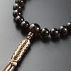 [Kyoto Butsudan Hayashi] Men's Prayer Beads with Braided Tassel and Brown Crystal, Jodo Shinshu Honganji [Prayer Beads Bag Set] M-081, Kyoto