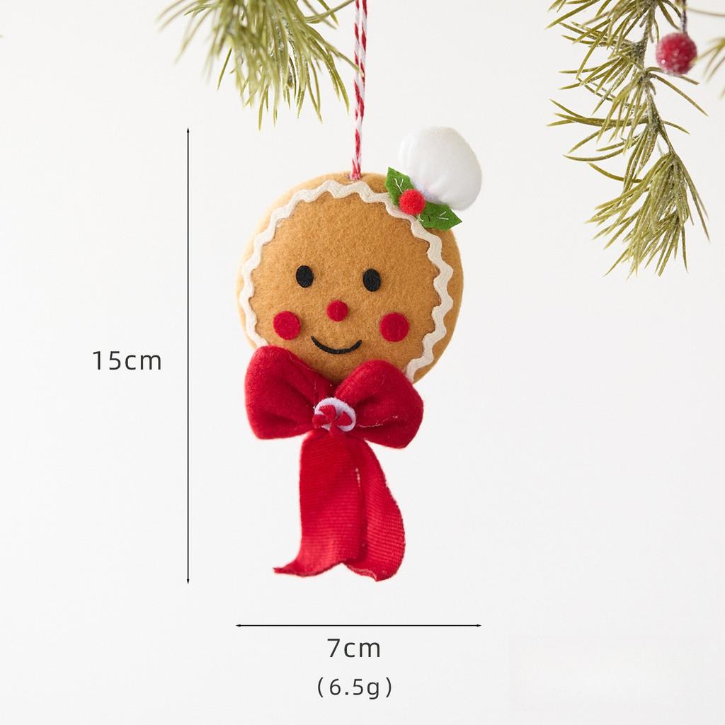 1/4PCS Christmas Gingerbread Man with Bow Creative Tree Hang Festival Gift Birthday Party Decoration Props