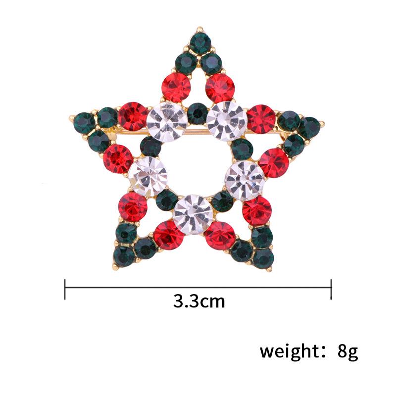 Weihnachtsbroschen Set Baum Weihnachtsmann Schneemann Schlittenglocke Stiefel Anstecknadel für Weihnachts-Pullover Dekoration Körperaccessoires