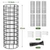 6pcs Plant Guards Protectors with Ziped Ties Metal Stakes Garden Protections Tree