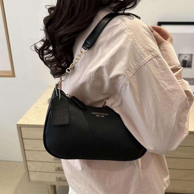 Stylish Luxury Design PU Leather Hobo Shoulder Bag Women Cherry Pendant Small Crossbody Bag For Daily Use Tote Bag