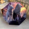 1 PC Automatic Folding Umbrella - Wolves Pattern, Portable & Foldable Design with 8 Ribs, Christmas Birthday Gifts