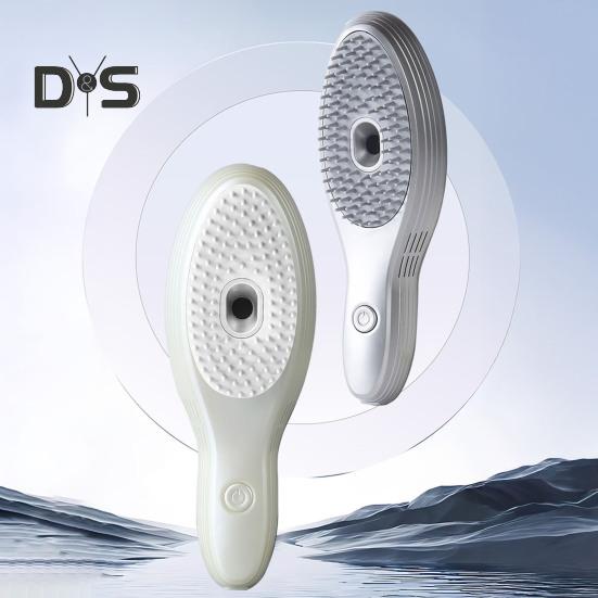 Electric Hair Styling Brush Vacuum Dander Remover & Volumizing Comb with Scalp Massage Type-C Fast Charge Portable Hair Care Tool