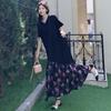 DIMANAF 2025 Women Summer Long Dress Vintage Short Sleeve Shirt Floral Dress Basic Casual Loose Plus Size Dress