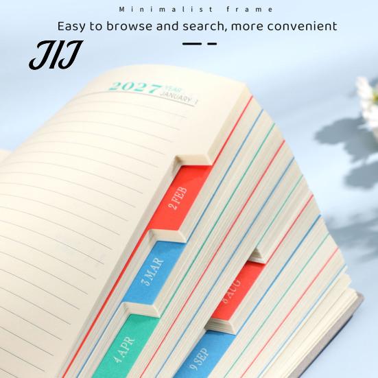 Hardcover Akademischer Kalender 2027 A5 Tagesplaner, Kunstleder 320 Seiten Terminplaner mit Geschenk für Berufstätige Lesezeichenband, Eins