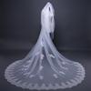 Trailing European Vintage Lace Bridal Veil Wedding Headpiece