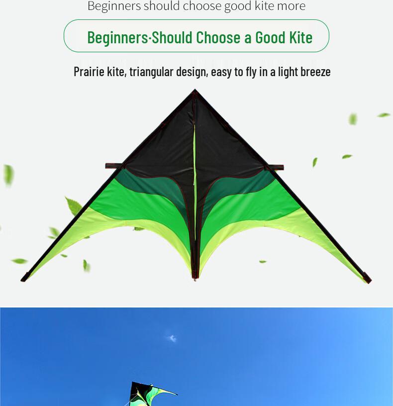 CCLIFE Large Prairie Kite - Easy-to-Fly Toy Kite for Children & Adults