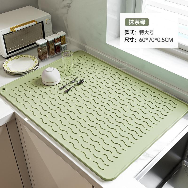 Heat Insulation Pad, Drain Mat, Kitchen Protection, Silicone Pad, Countertop Pad, Cutting Board, Anti-skid Pad, High Temperature Resistant