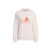 Cartoon Print Casual Sports Crewneck Sweatshirt for Women, Light Pink