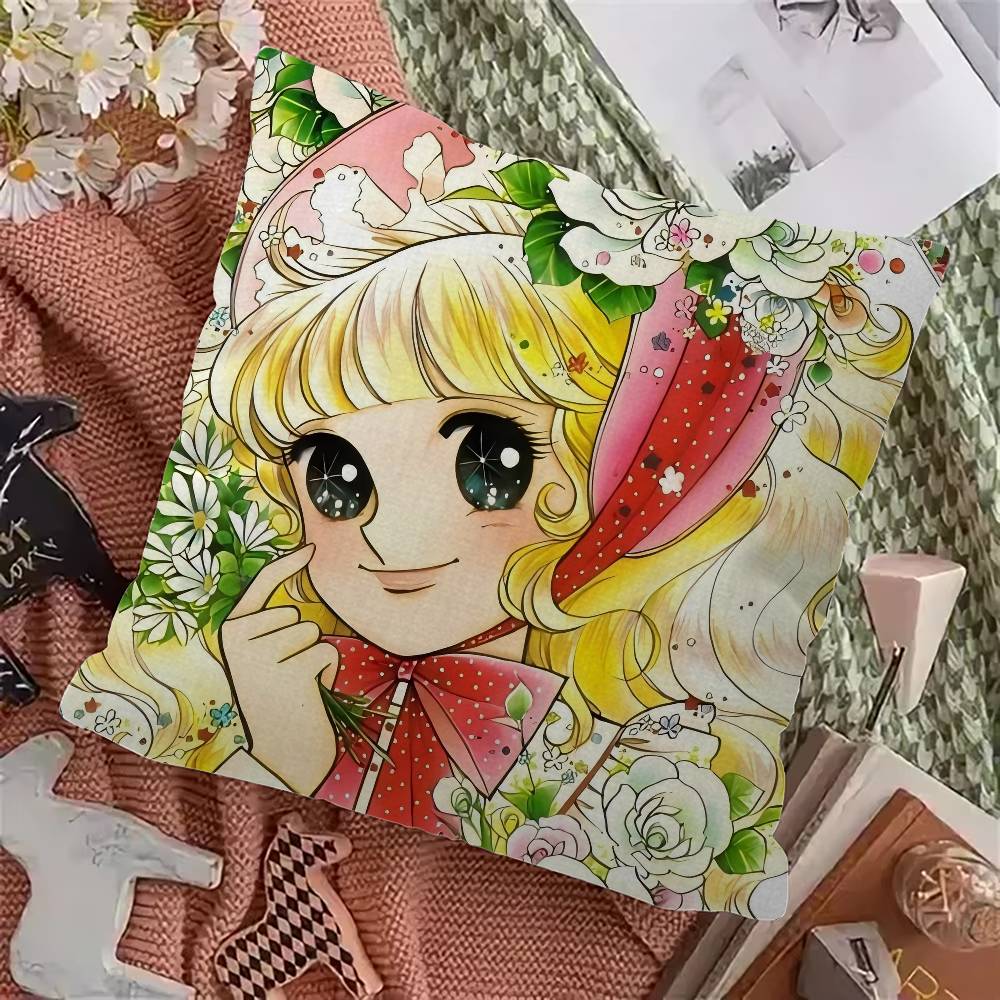 Anime Ccandy Candy Cushion Cover Inches Farmhouse Decor Home Throw Pillow Covers for Couch Decorations