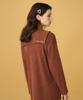 Dear Fear Sailor Collar Knit Dress Brown