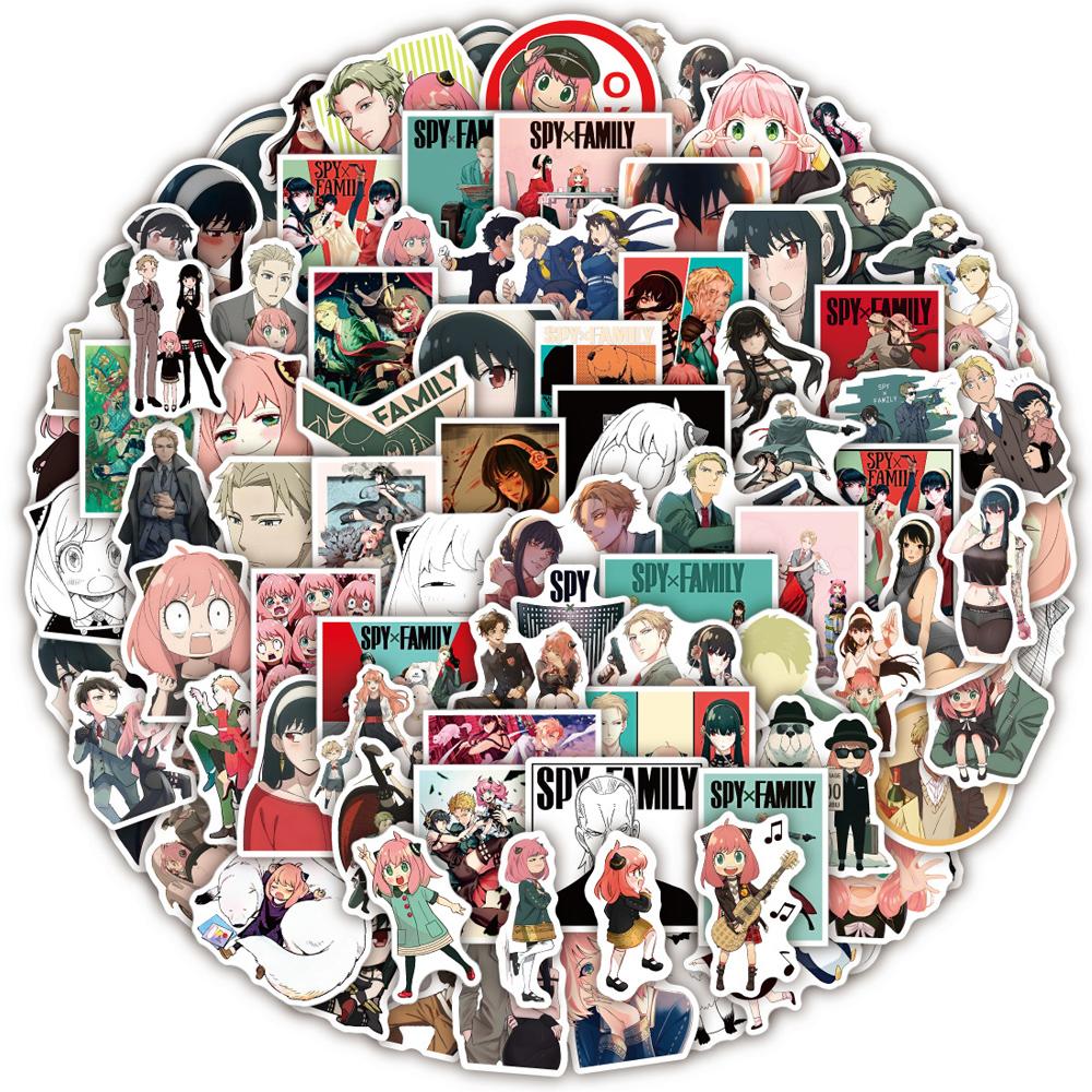 10/30/50/100 Stück Japan Anime SPY×FAMILY Aufkleber Niedliche Cartoon Anya Forger Decals Spielzeug DIY Handy Gepäck Ästhetischer Aufkleber für Kinder