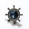 Zinc Zinc Alloy Rudder Collar Brooch Crystal  Cute   Birthday Gift