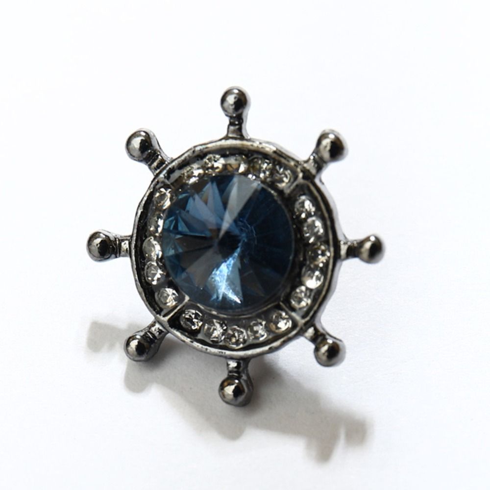 Zinc Zinc Alloy Rudder Collar Brooch Crystal  Cute   Birthday Gift