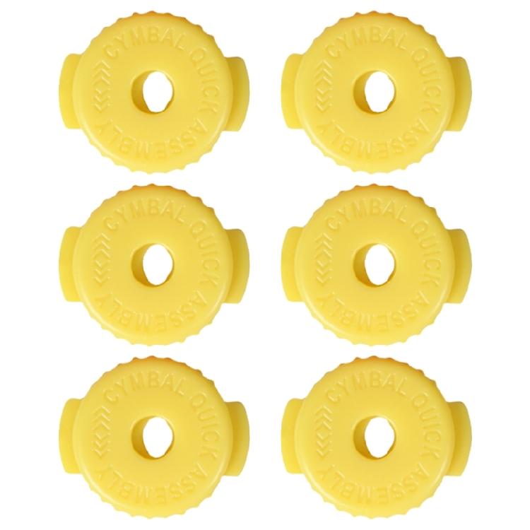 Pack of 6 Quick Releasing Cymbal Nuts Silicone Drum Parts Threaded Replacement Part Silicone Texture for Performances