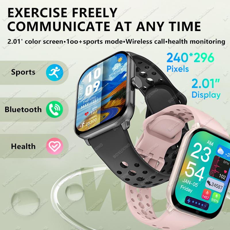 New GPS Track Smart Watch 2.01 Inch Ultra HD  Screen Movement Run Track Heart Rate Monitor Bluetooth Call Smartwatch