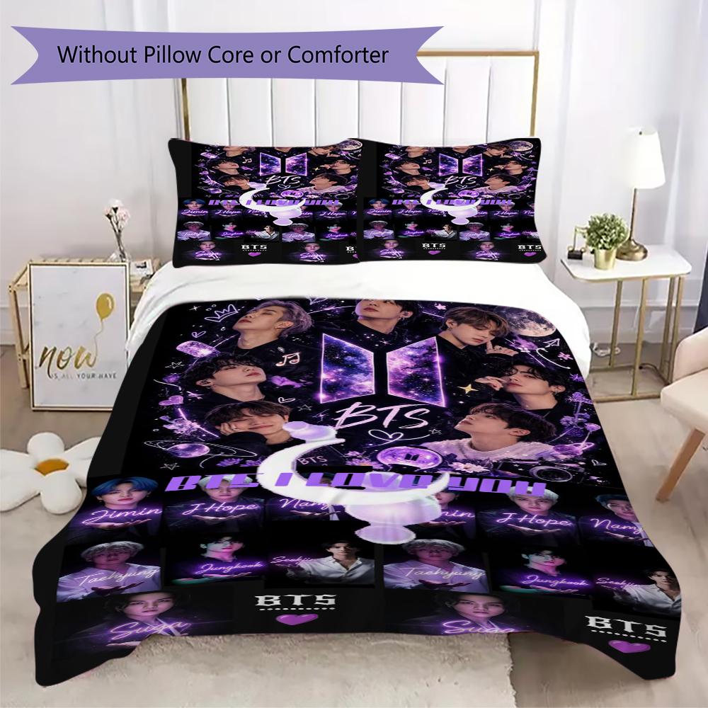 Stylish Pop Music Group Bedding 1 Duvet Cover 2 Pillowcase Without Core Without Core Bedding Set Christmas Birthday Gift