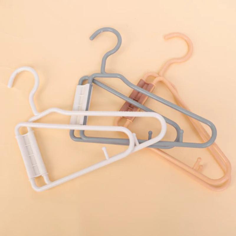 1Pc Portable White Folding Hangers Household Multifunctional Anti-Slip Hanger Practical Gifts For Families Friends