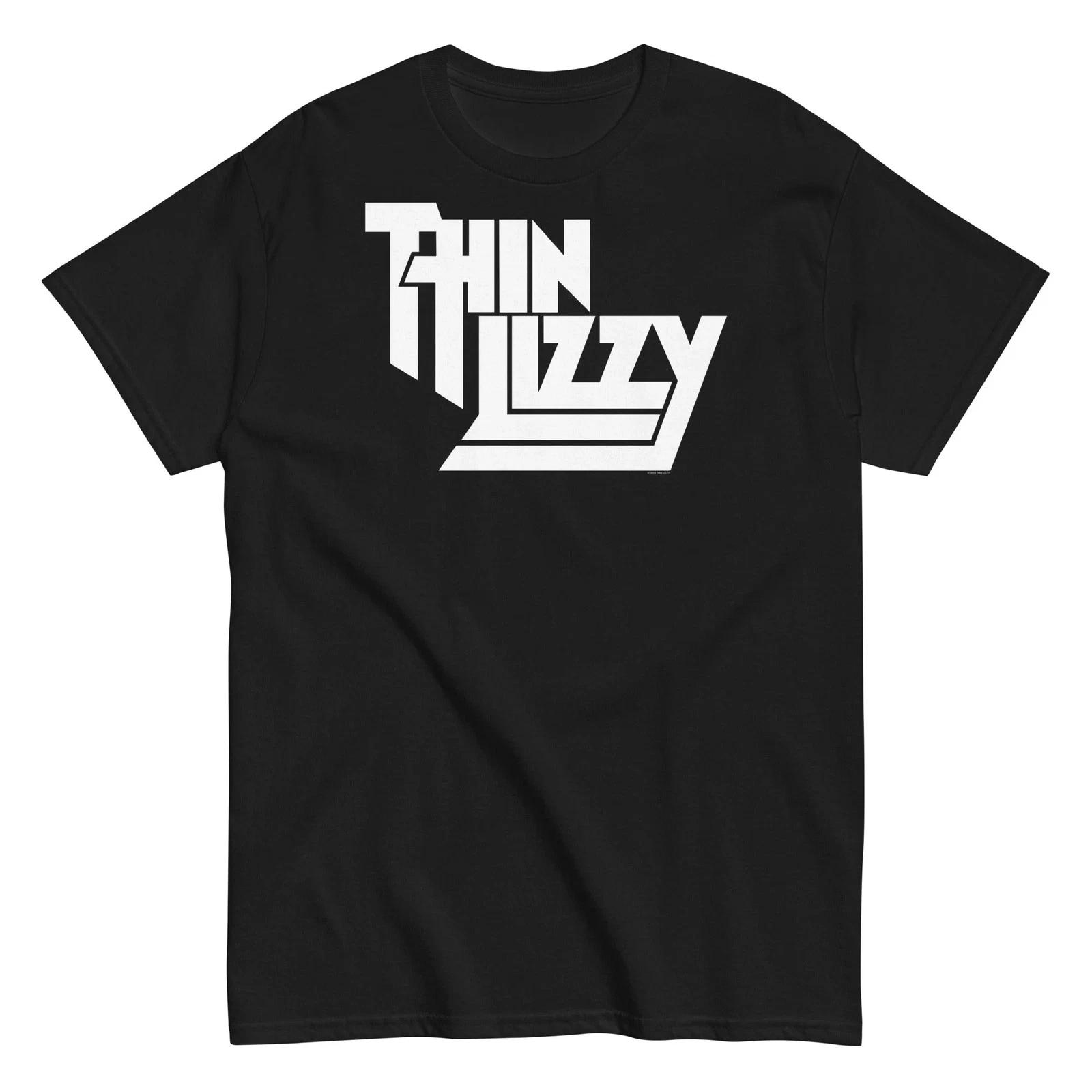 Thin Lizzy - Classic White Logo T Shirt L