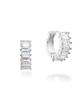 Raindrop Jewelry Raindrop Baguette Huggies Earrings [S925]