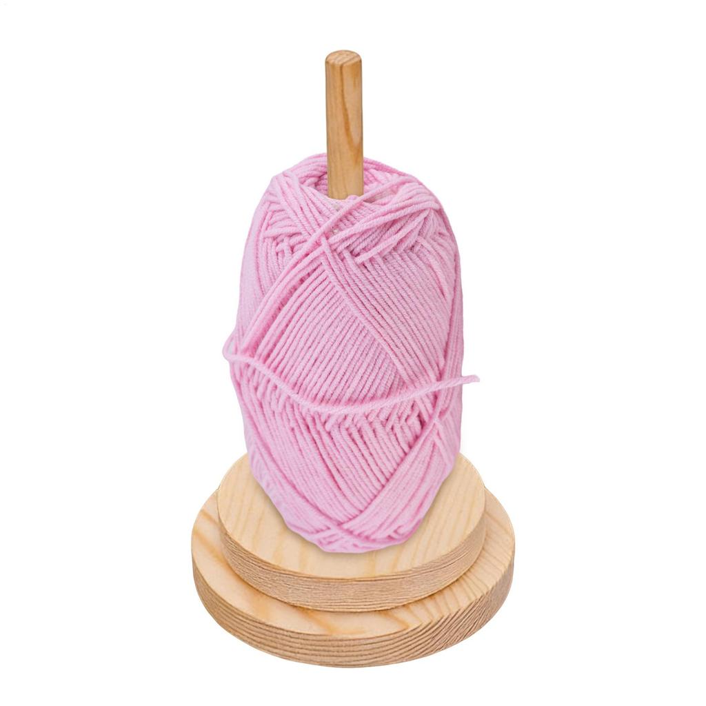 Wood Yarn Stand Holder Spinning Knitting Tool Crochet Yarn Supporter Rotating Thread Spool Wool Ball Winder Rotation Spinner