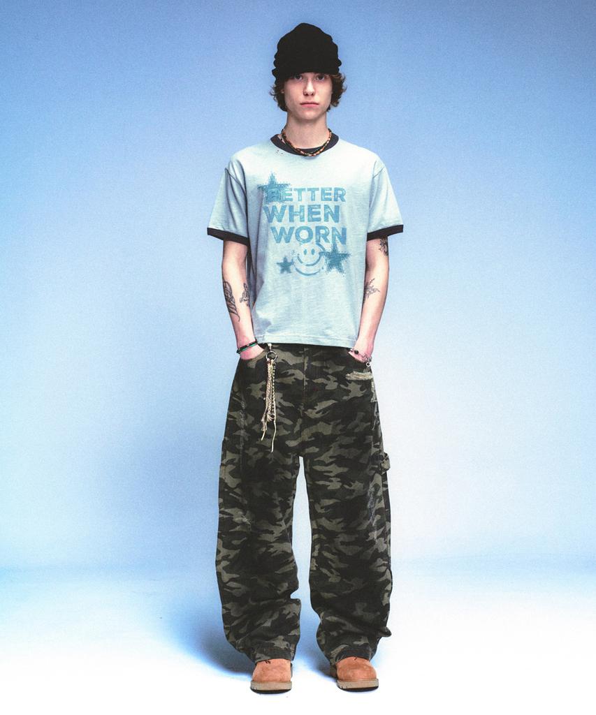 MAINBOOTH Destroyed Camo Pants(Camo)