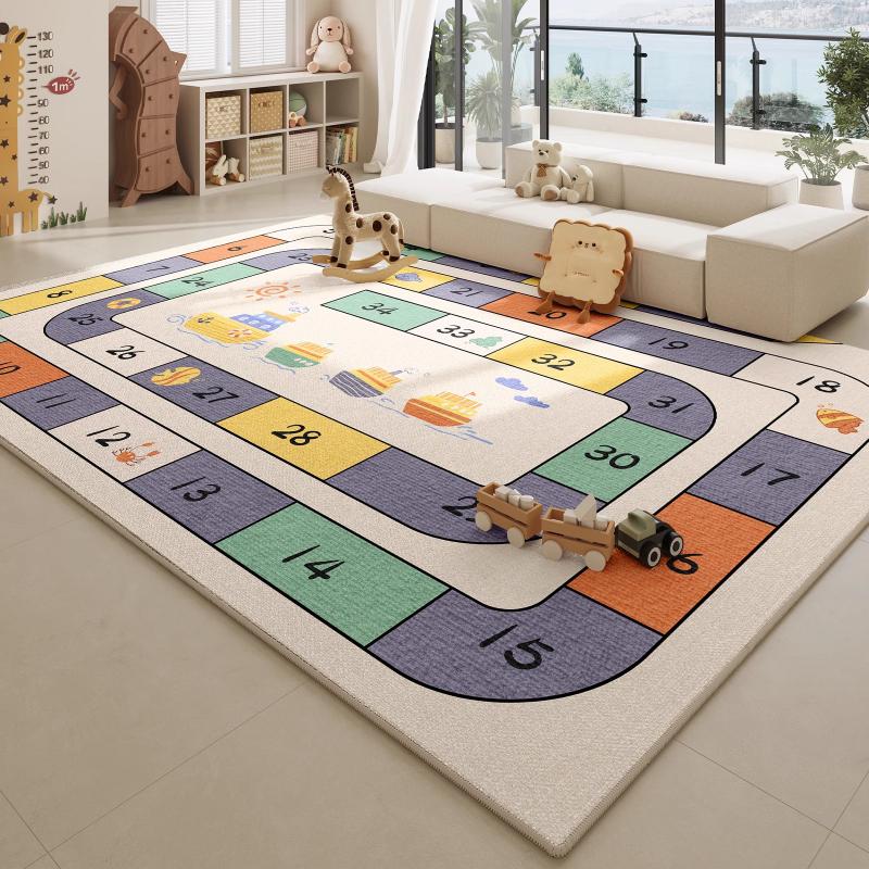 Cartoon Style Bedroom Decor Carpet Large Area Carpets for Living Room Thicken Plush Baby Crawling Mat Fluffy Soft Children's Rug