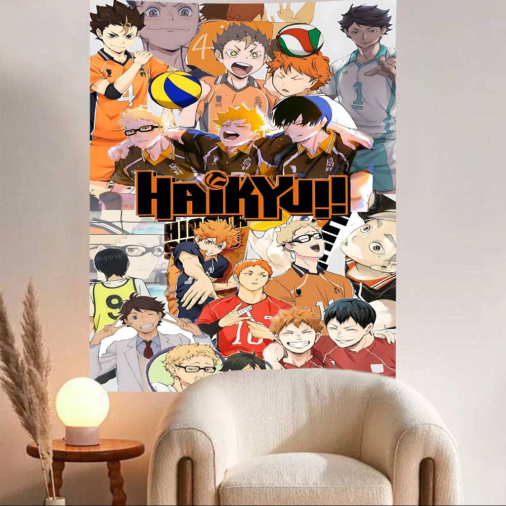 Haikyuu Anime Volleyball Happy Birthday Party Backdrop Decoration Kids Boy Baby Shower Anime Photography Background polyester