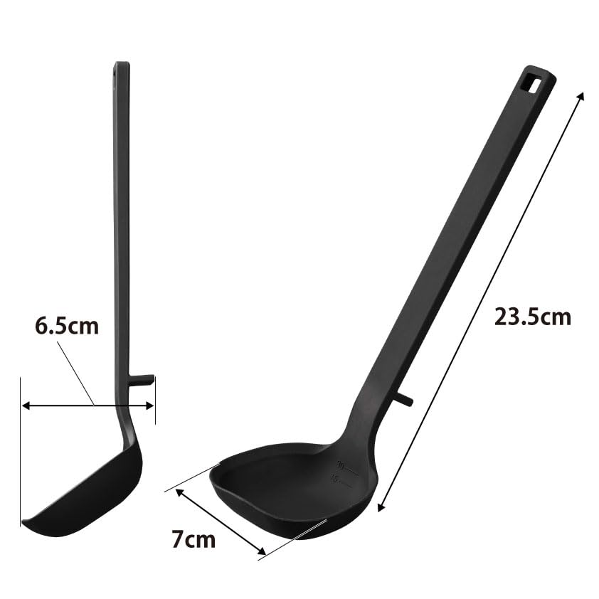 Yamazaki Jitsugyo Silikon Ös S Svart B7 x x Torn Diskmaskinssäker Spets Flyter Rent Skopar Liten Storlek 1601 D6.5 H23.5cm