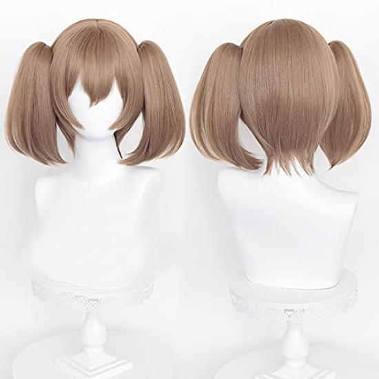 Smart Cosplay Disguise Cosplay Wig with Net and Brown and Falcon-style Wig, Heat-Resistant, 40cm, Wig, Comb, (Wig, Ears, Tail)