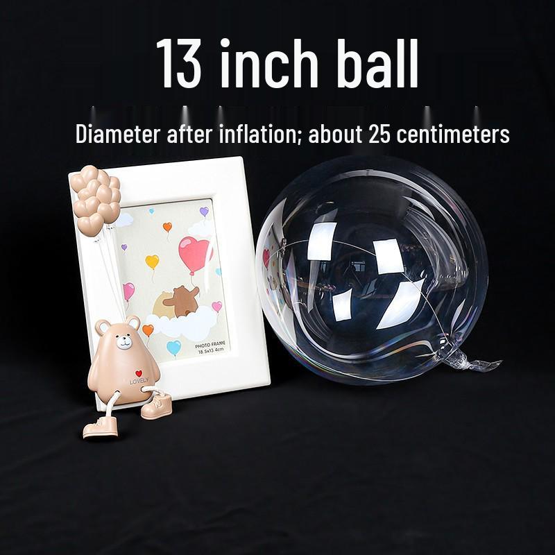 Influencer Bobo Balloon No-Stretch Bouquet - Transparent Wedding & Birthday Decoration